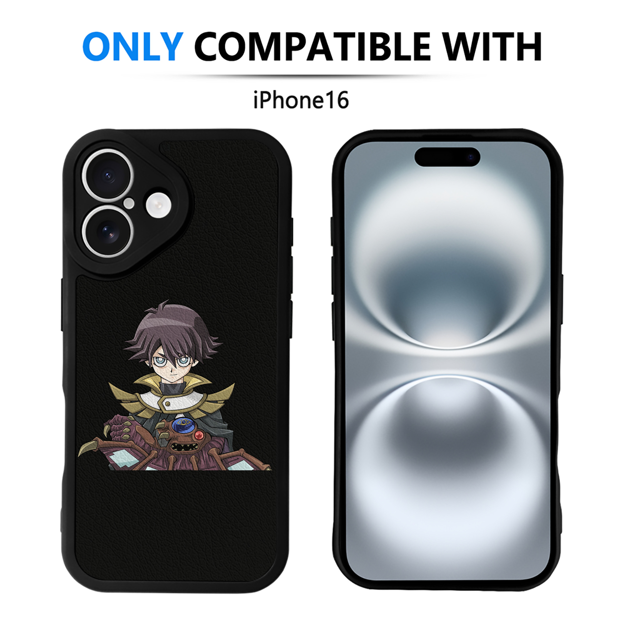 遊☆戯☆王 Yu-Gi-Oh! 【iPhone 16シリーズ対応】シリコンスマホケース（レザー調） 材質：シリコン